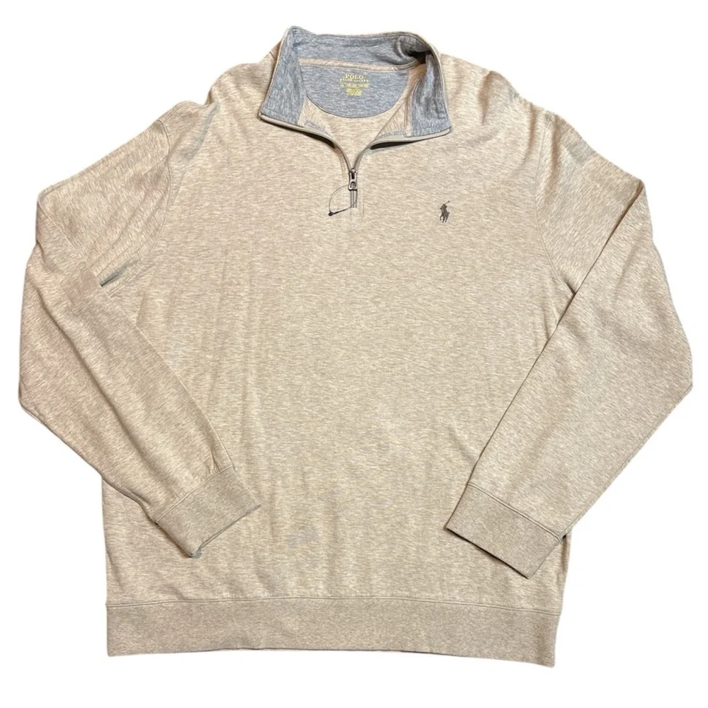 Polo Ralph Lauren Estate Rib 1/4 Zip Pullover Classic Sweatshirt